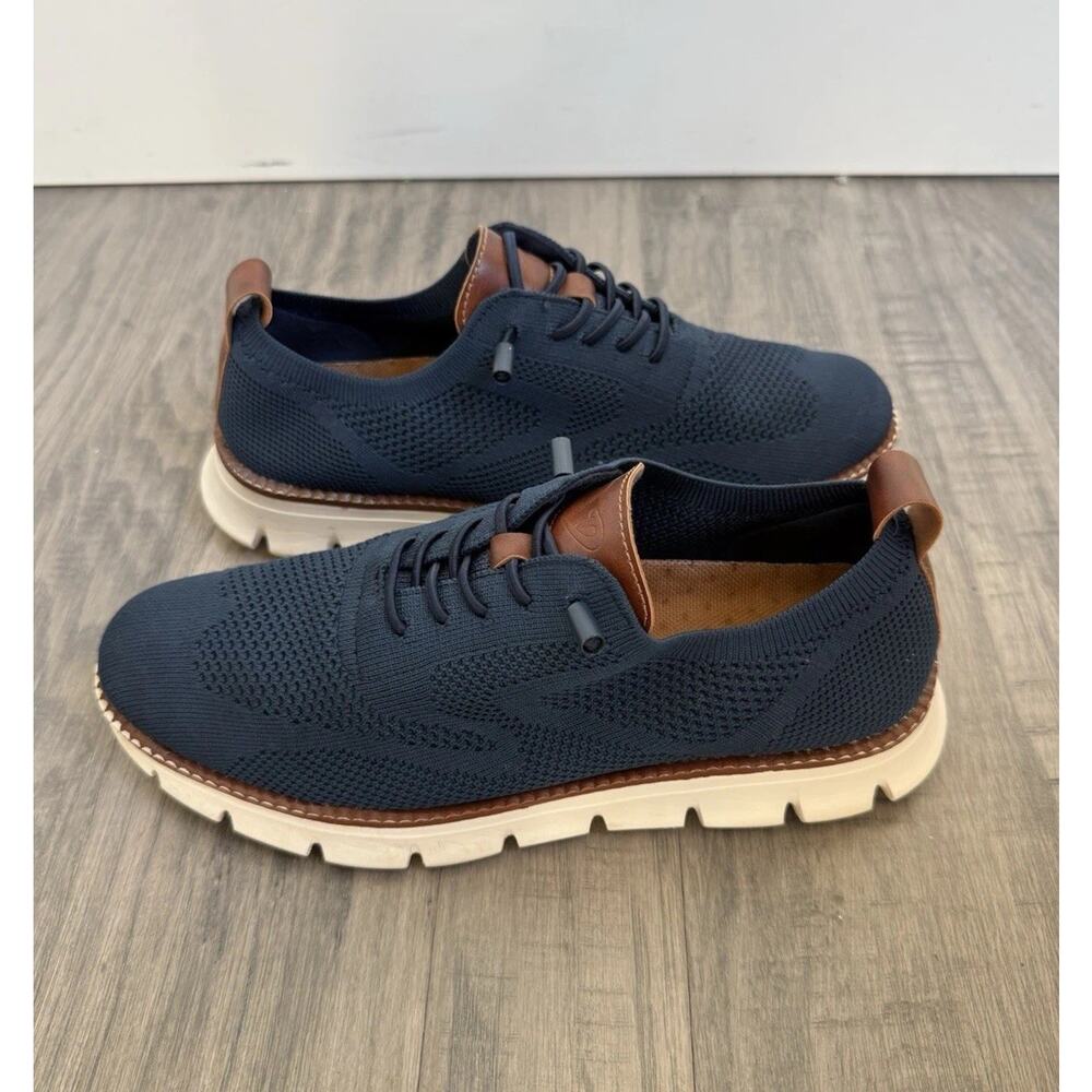 Breeze Leisure Knit Oxford Sneakers Men’s US 7.5 EU 40 Navy Casual Comfort Shoes